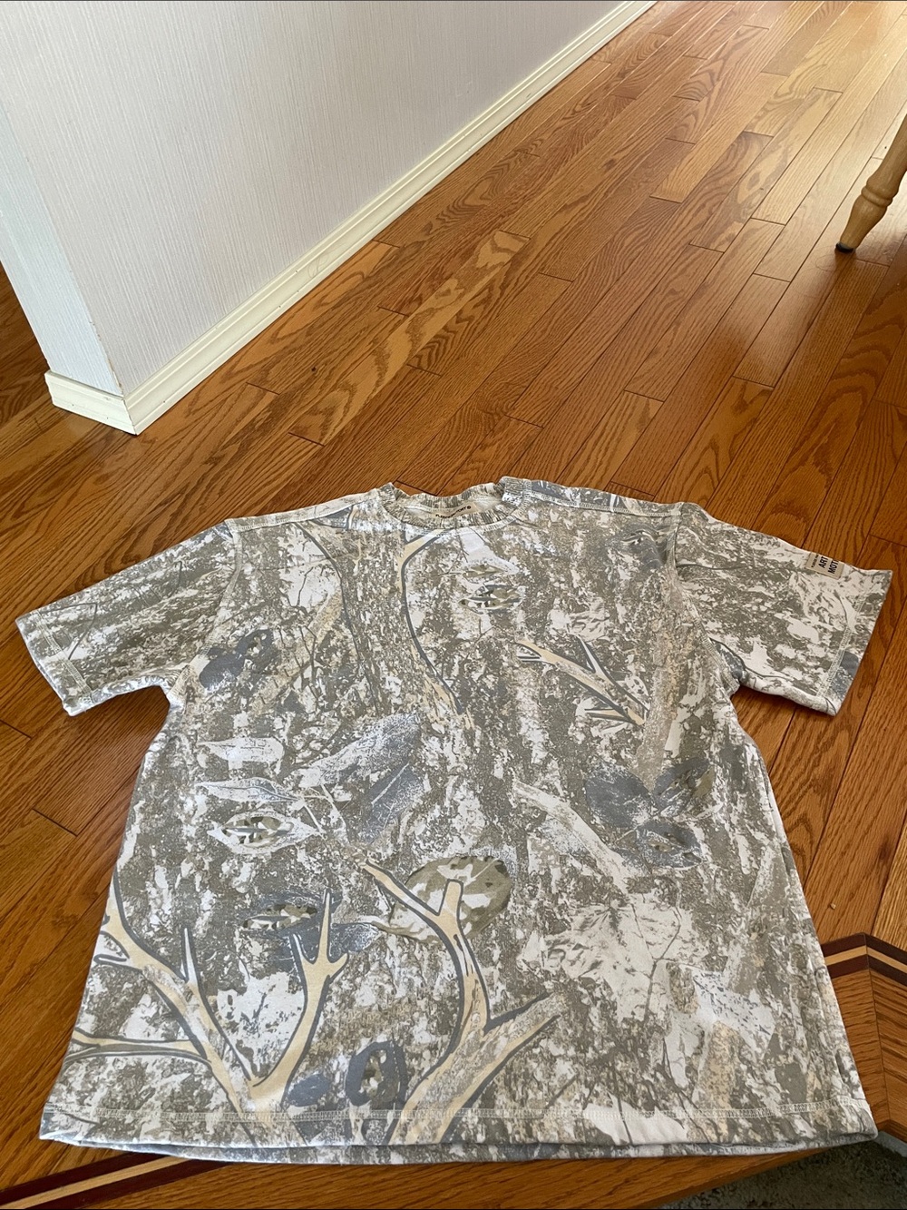 Men's Camouflage Print Short-Sleeve Shirt - Gray/Tan